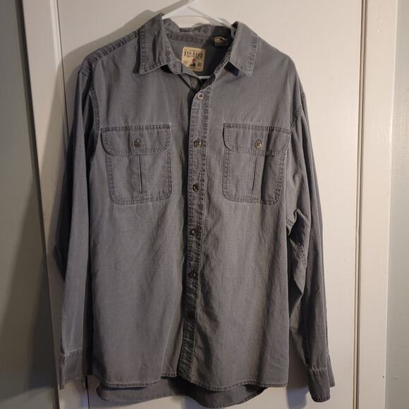 RedHead Brand Co Gray Utility Button Down Shirt Mens M Outdoor Workwear Cotton - Picture 1 of 8